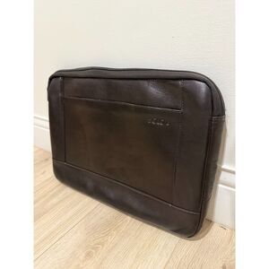 Solo New York Vintage Leather 15.6" Laptop Sleeve Case Espresso Brown